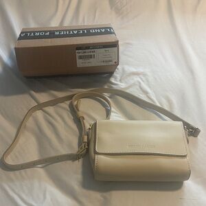 Portland Leather BONE Metro Mini Crossbody Bag NEW